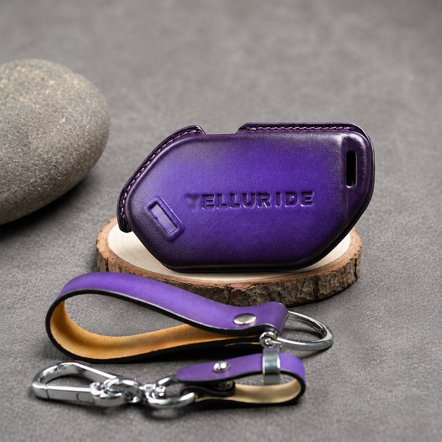 Handmade Veg Tan Leather Key Fob Cover Telluride EV9 EV6 Sorento Sportage Niro Soul Carnival K5 2022-2026