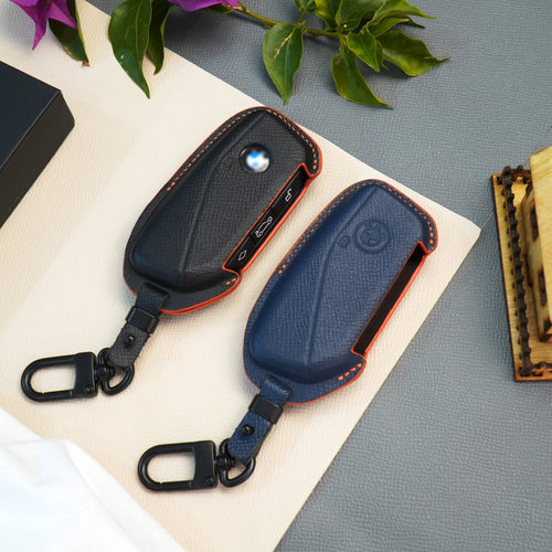 Handmade Epsom Leather Car Key Fob Case Fits BMW G-Chassis X1 U11 X5 G05 X7 G07 i7 iX