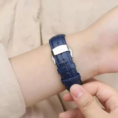 Handmade Navy Alligator Leather Watch Strap 22mm 21mm 20mm 19mm 18mm 16mm