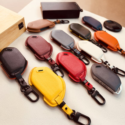 Leather Key Fob Cover For Telluride EV9 EV6 Sorento  2022-2026, Premium Keyless Remote Holder Case for Sportage Niro Soul Carnival K5