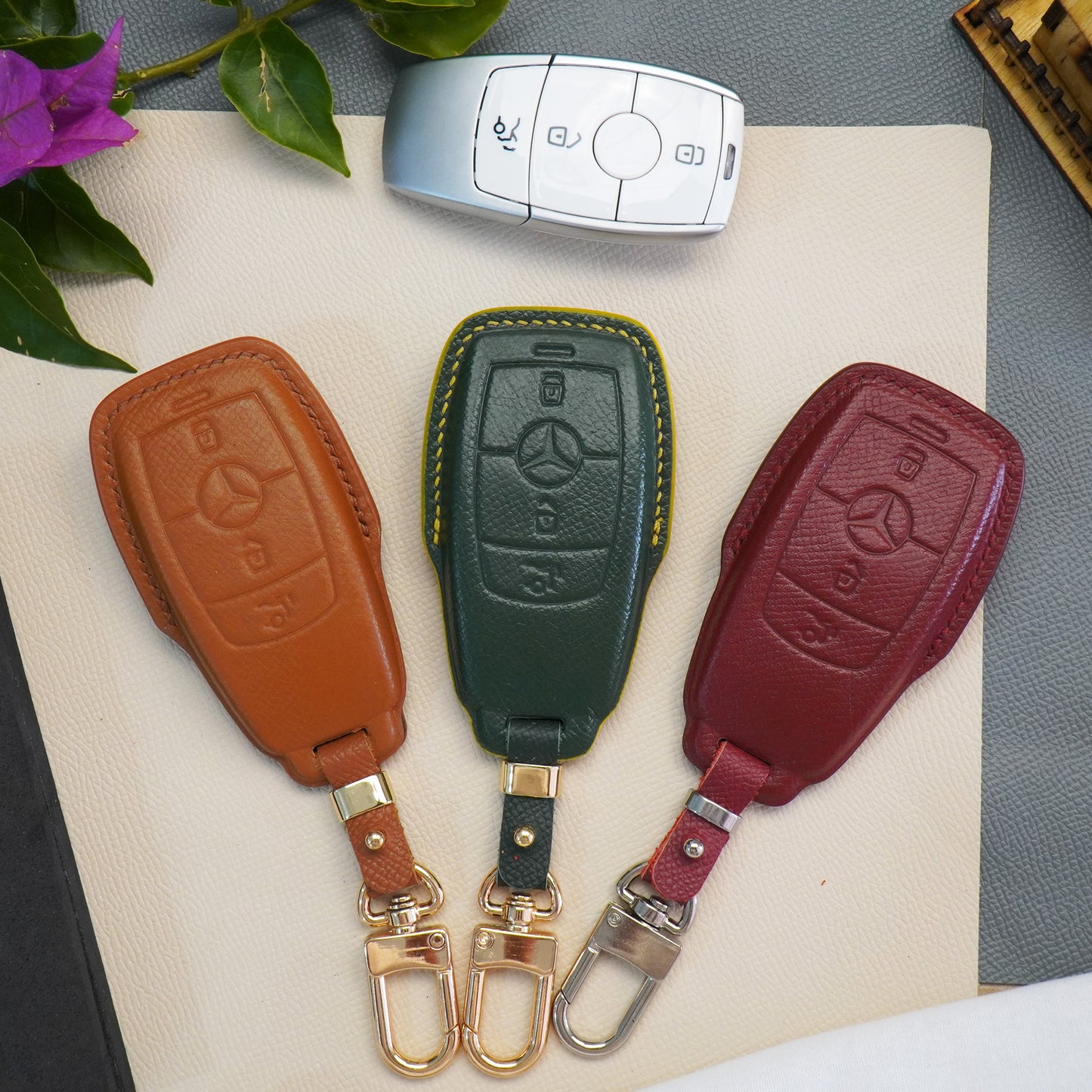 Mercedes Key Fob Case, Cover Shell for Mercedes Benz C E S G Class GLC GLK W177 W205 W213 W222 X167 AMG, Gift For New Car