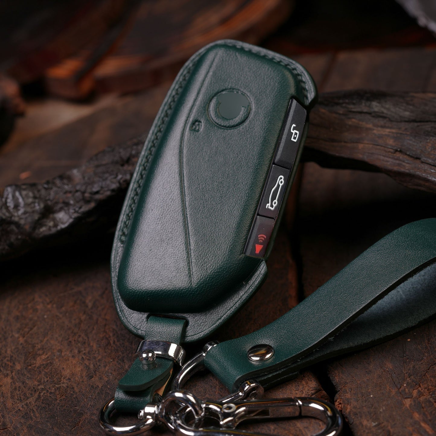 Handmade Veg Tan Leather Car Key Fob Case Fits BMW G-Chassis X1 U11 X5 G05 X7 G07 i7 iX