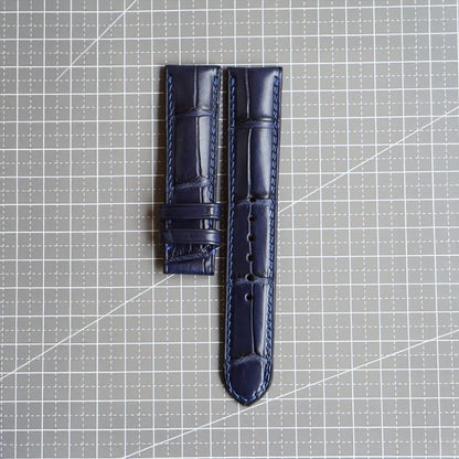 Handmade Navy Alligator Leather Watch Strap 22mm 21mm 20mm 19mm 18mm 16mm
