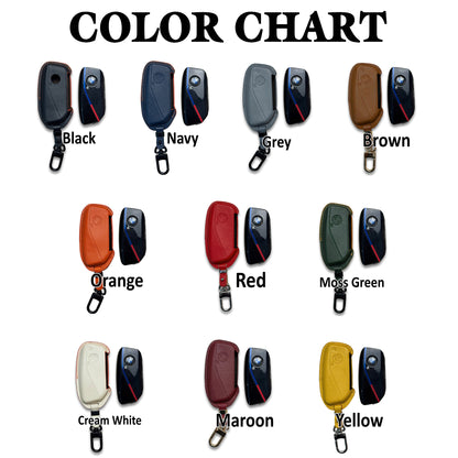 Handmade Epsom Leather Car Key Fob Case Fits BMW G-Chassis X1 U11 X5 G05 X7 G07 i7 iX