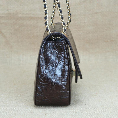 Handmade Genuine Alligator Leather Shoulder Bag – Handmade Exotic Leather Crossbody Bag