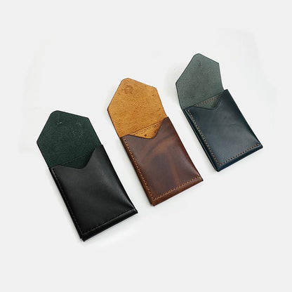 Handmade Leather Cash Wallet, Slim Card & Cash Holder, Minimalist Wallet, Front Pocket, Flap Wallet