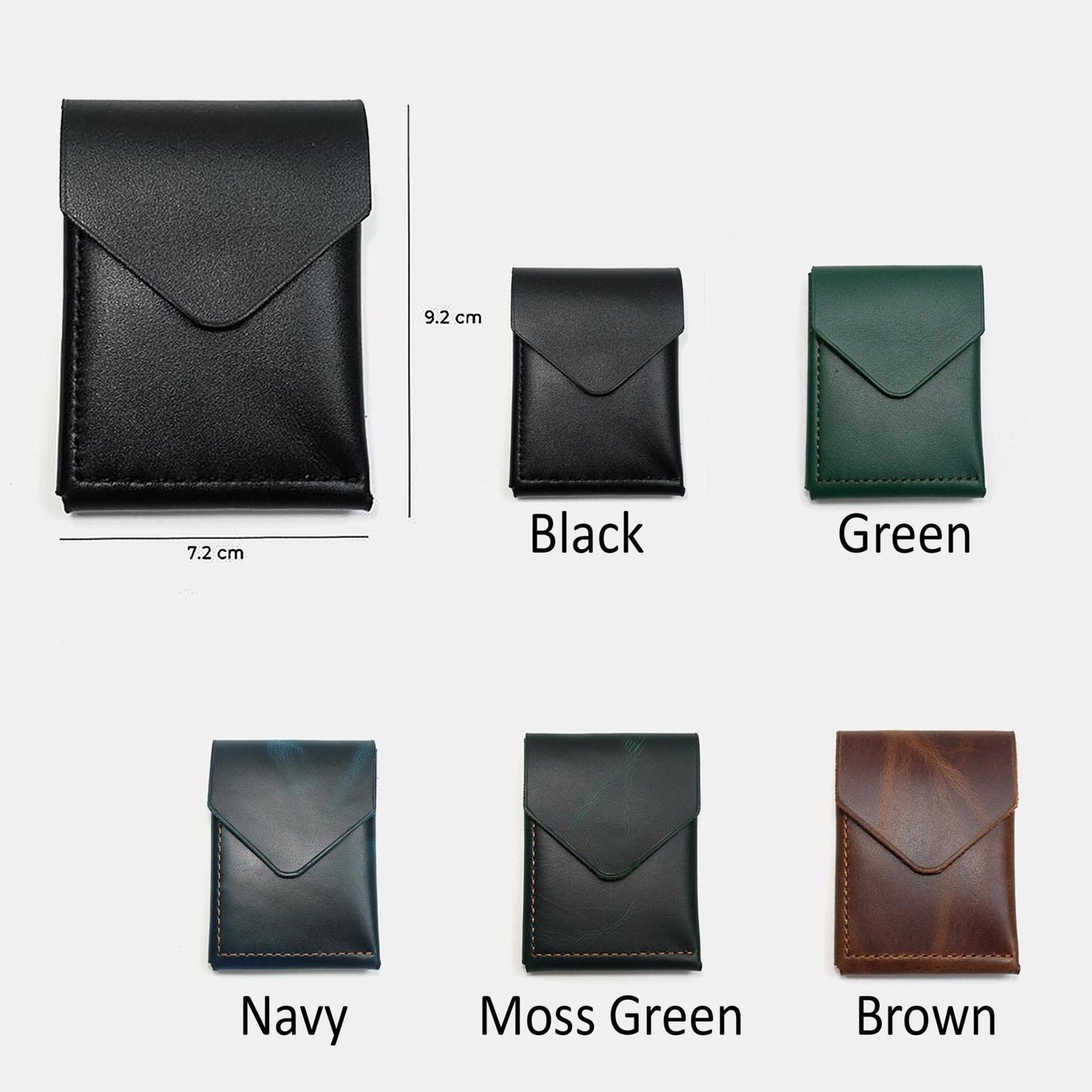 Handmade Leather Cash Wallet, Slim Card & Cash Holder, Minimalist Wallet, Front Pocket, Flap Wallet